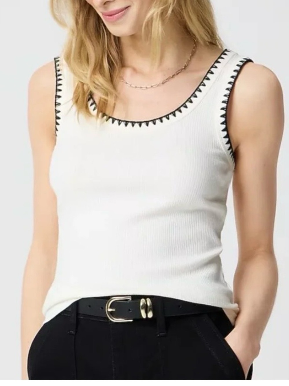 Gap stitched ribbed tank top
